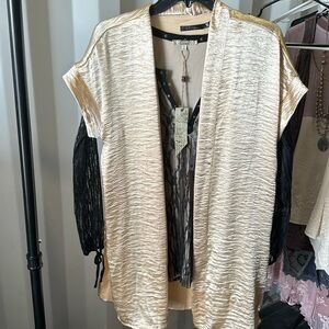 No from Buckle champagne open front kimono 11/29